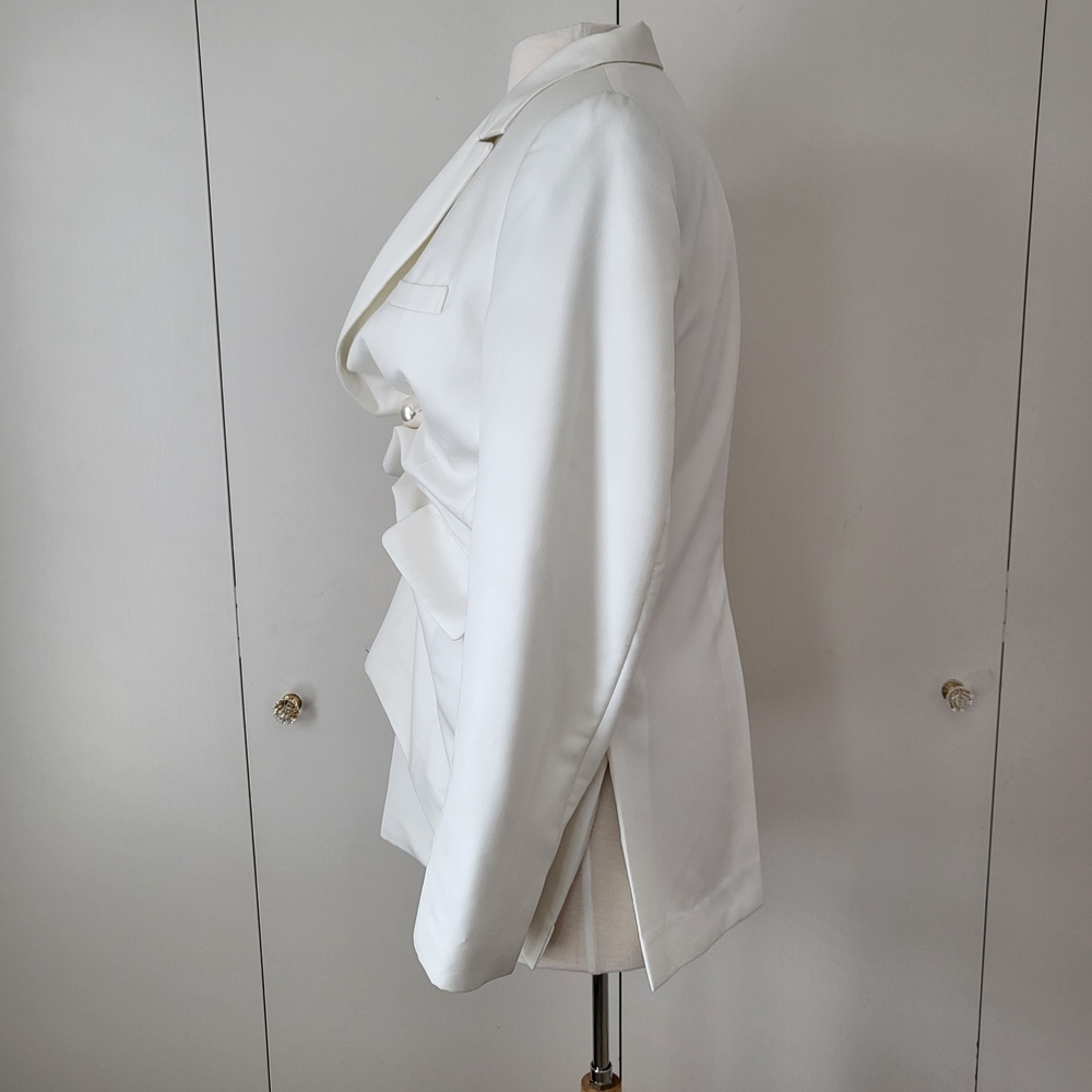 KIMHÉKIM Venus Blazer Size 38 Assymetric Ivory Off White - Picture 3 of 16